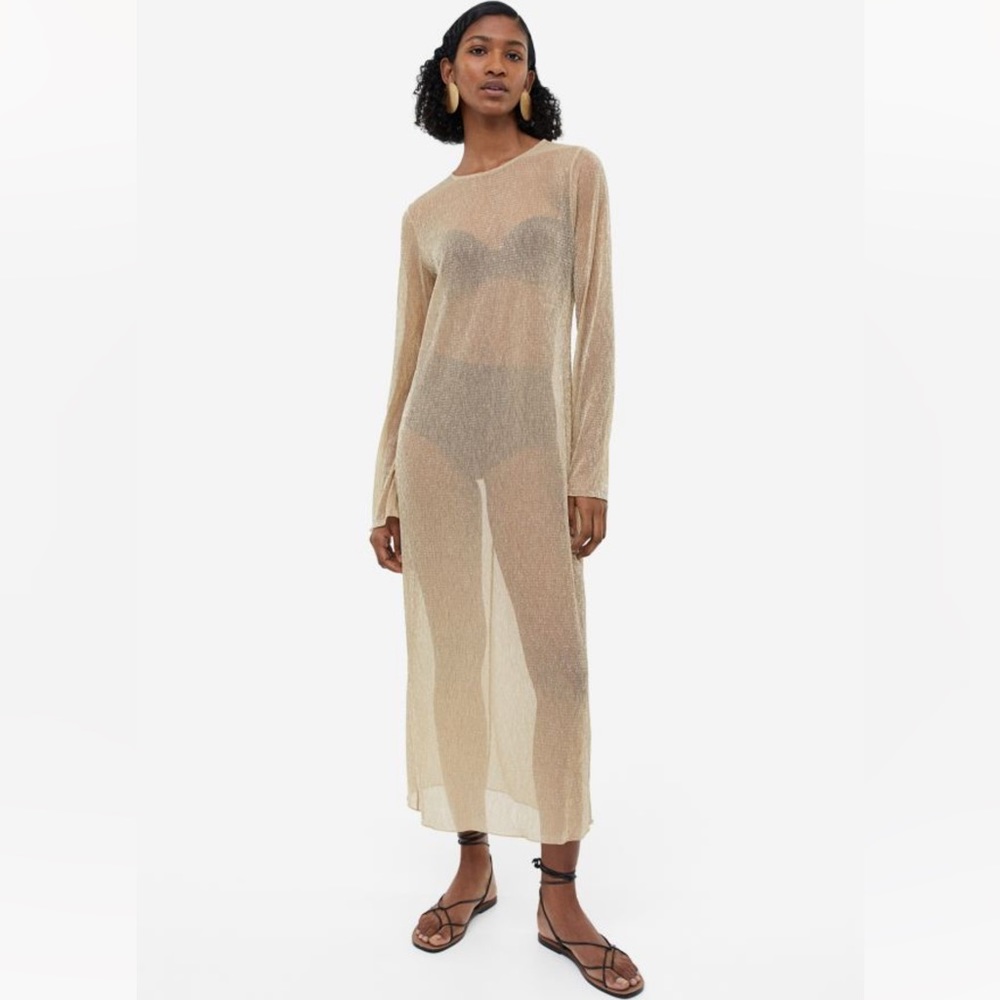 H&M Gold Shimmer Dress